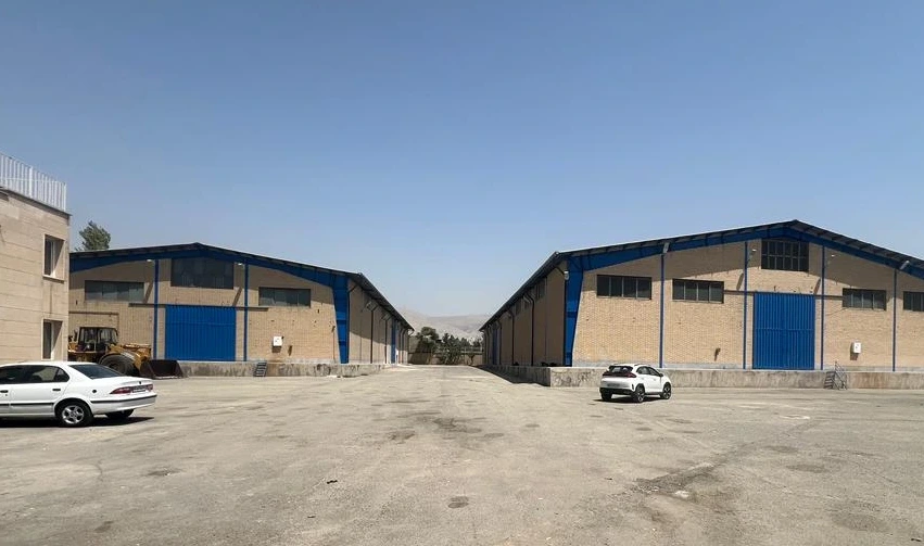 8000 متر زمین ، 3500 متر سوله صنعتی